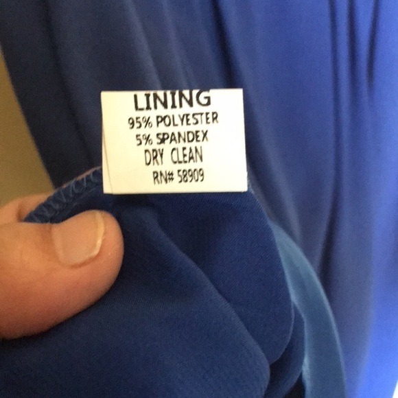 GB formal Blue knee length with halter beaded straps size small - Picture 6 of 6